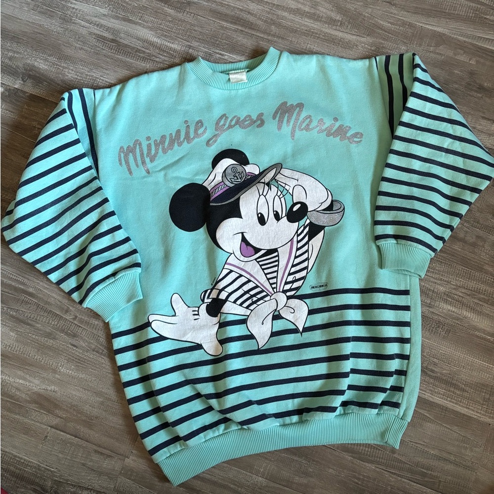 Vintage 80s Disneys Minnie goes Marine crewneck